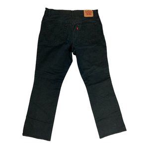 —Levi's '550 Relaxed Bootcut' Womens Jeans Tag 12M Black Mid-Rise W33xL31 DEFECT